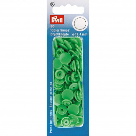 Prym Color Snaps Trykknapper av plast runde lysegrønne 12,4 mm 30 stk