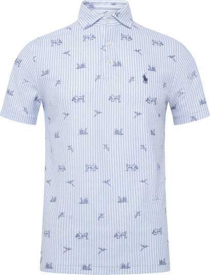 Polo Ralph Lauren Custom Slim Fit Dog And Pheasant Polo Blue L