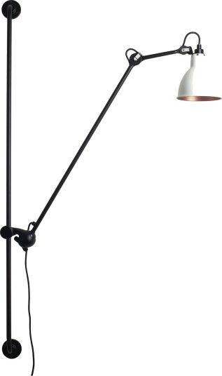 Vegglampe Lampe Gras 214 Round Svart Stue Metall Design 14 128 Svart