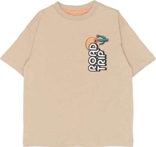 The New Tnthomas Os S_S Tee Beige 158/164 The New Tnthomas Os S_S Tee Beige 158/164