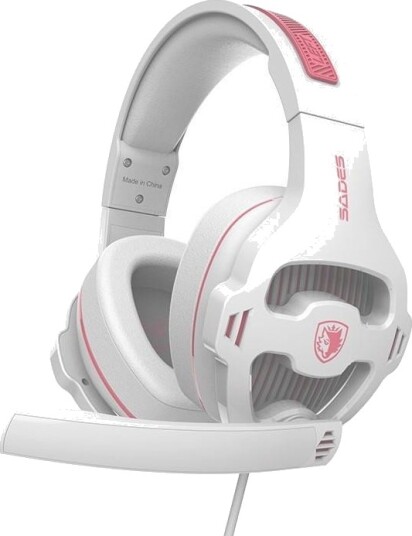 Sades PPower Gaming Headset 3.5mm minijack Hvit/Rosa