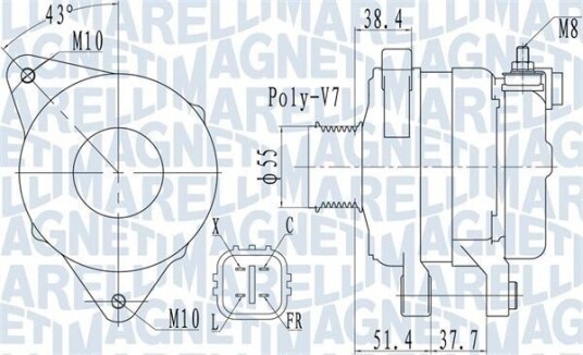 Dynamo MAGNETI MARELLI 063732121010