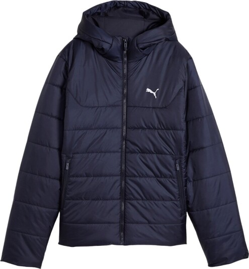 PUMA Ess Hooded Padded Jacket   Navy   140