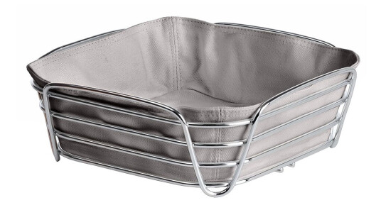Blomus Delera brødkurv stor 25x25 cm taupe
