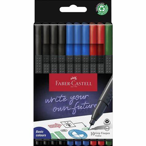 Fineliner FABER CASTELL grip 10pk Fineliner FABER CASTELL grip 10pk
