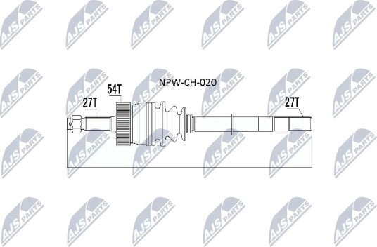 Nty Drivaksel NTY NPW CH 020