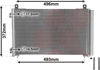VAN WEZEL 40005258 Kondensator, klimaanlegg