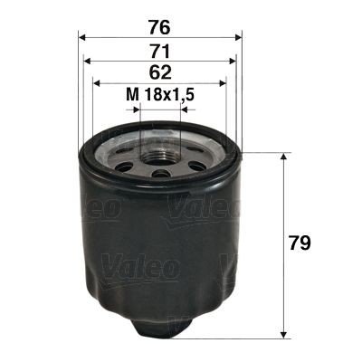 Oljefilter VALEO 586072 Oljefilter VALEO 586072