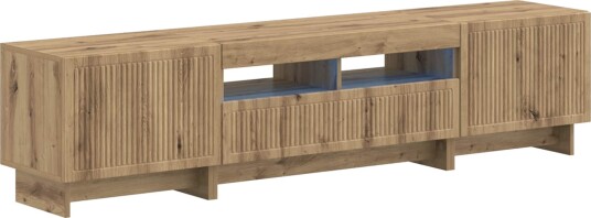 vidaXL 5 delt LED TV skap Artisan eik Konstruert tre vidaXL 5 delt LED TV skap Artisan eik Konstruert tre