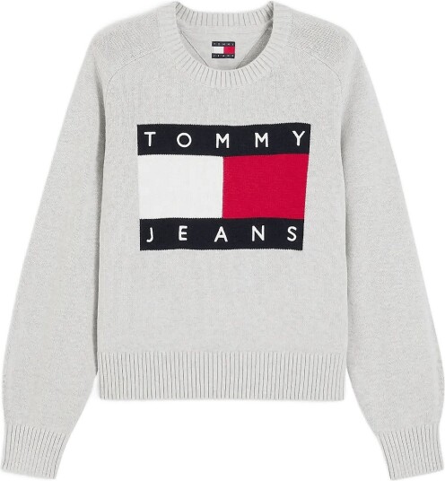 Tommy Jeans Tjw Flag Sweater Ext Grey L