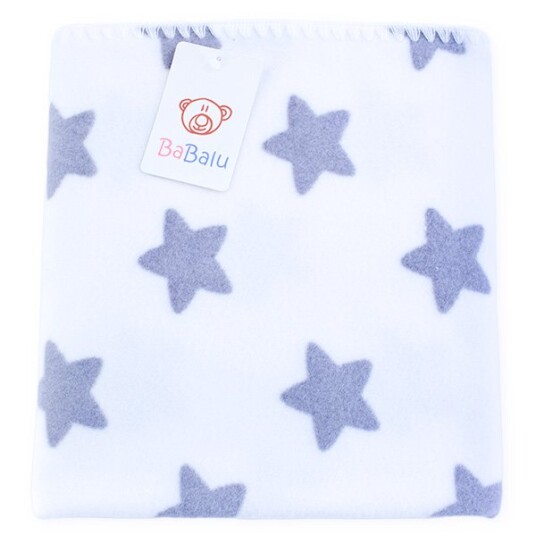 Baby fleece teppe med dedikasjon. Stjerner