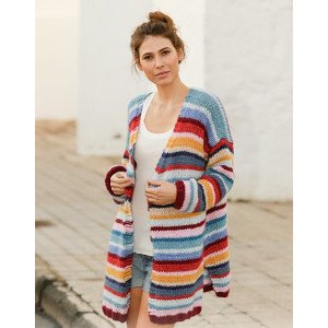 �Color Clash�by DROPS Design Jakke Strikkeoppskrift str. S XXXL Small