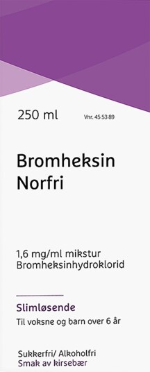 Bromheksin Norfri 1,6 mg/ml mikstur 250 ml