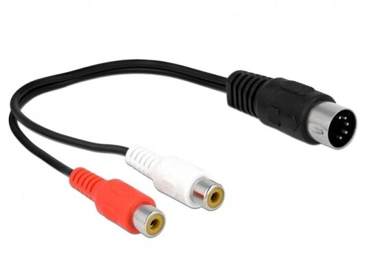 Delock 20 cm 5 Pin DIN til RCA Hunkjønn Lydkabel