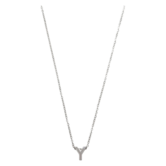 Timi of Sweden Viola Letter Necklace Stainless Steel Silver Y