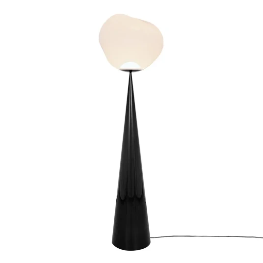 Tom Dixon Melt Cone Fat Gulvlampe Opal/Black LED Tom Dixon Melt Cone Fat Gulvlampe Opal/Black LED