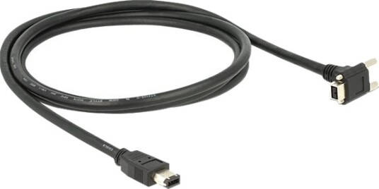 Delock Datakabel Firewire Ieee1394 I.Link 6 Pin Firewire Hann Til Firewire 800 Hann 2 M Svart 90° Kontakt