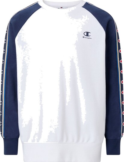 Champion Collegegenser Rund hals White/Navy Champion 3 4 år 98 104 Collegegenser Blå Hvit