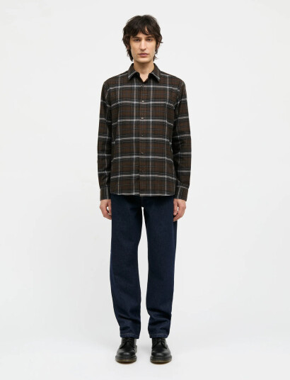 Mads Nørgaard Cotton Flannel Check Sune Shirt - Brown - S Mads Nørgaard Cotton Flannel Check Sune Shirt - Brown - S