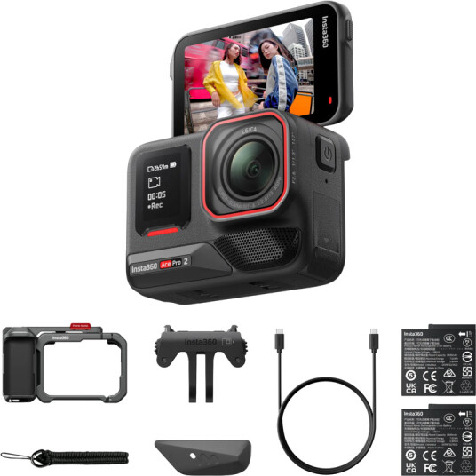 Insta360 Ace Pro 2 Actionkamera Dobbelt Batteri Xplorer Bundle Slate Gray Insta360 Ace Pro 2 Actionkamera Dobbelt Batteri Xplorer Bundle Slate Gray