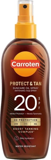 Carroten Protect & Tan Body Oil SPF 20 - 150 ML, Bredspektret solbeskyttelse Carroten Protect & Tan Body Oil SPF 20 - 150 ML, Bredspektret solbeskyttelse