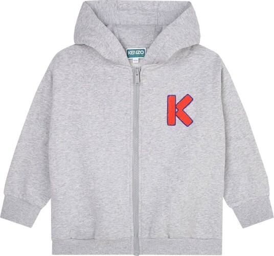 Kenzo Cardigan Grå Melert m. Oransje Kenzo 10 år 140 Cardigan