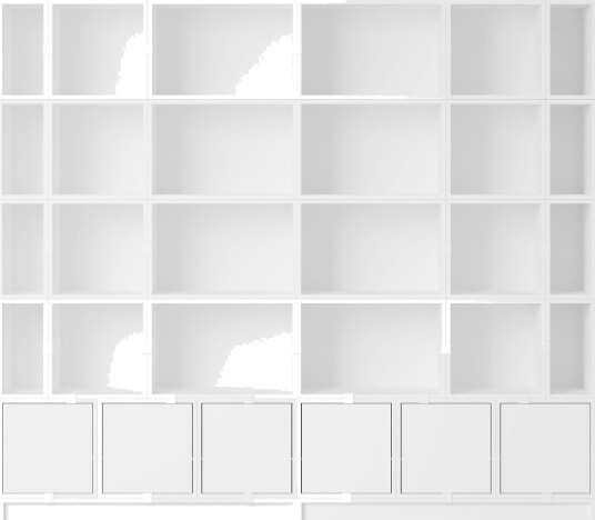 Stacked Configuration 1 Bokhylle Hvit