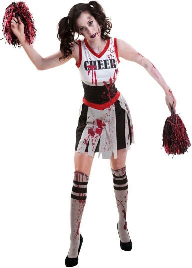 Amscan EU Zombie Cheerleader Karnevalskostyme Small Amscan EU Zombie Cheerleader Karnevalskostyme Small