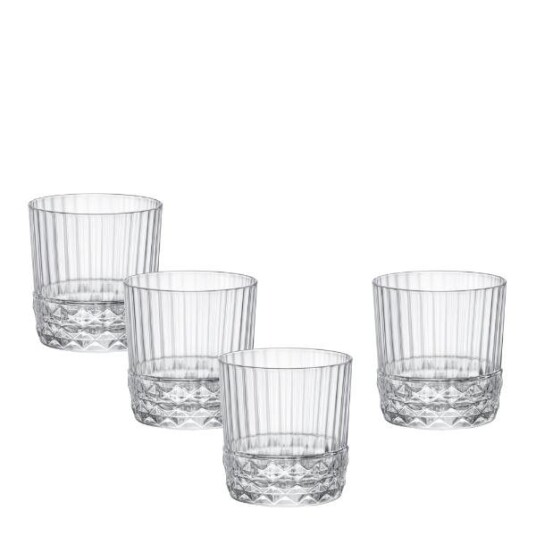 Modern House America whiskeyglass 4 stk 37 cl klar Modern House America whiskeyglass 4 stk 37 cl klar