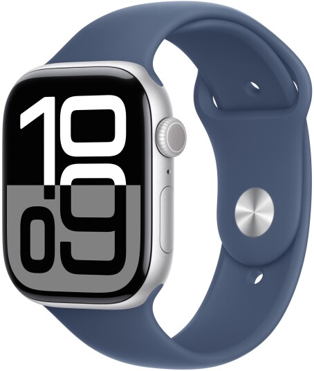Apple Watch 10 46mm GPS+4G Alu Sport M/L Silver/Denim Apple Watch 10 46mm GPS+4G Alu Sport M/L Silver/Denim