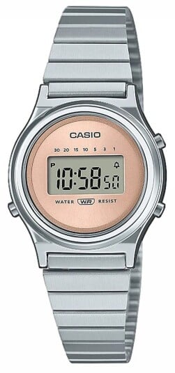 Casio Dameklokke LA700WE 4AEF Mini Collection Champagnefarget/Stål