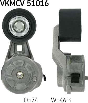 SKF VKMCV 51016 Strammehjul, kilerem
