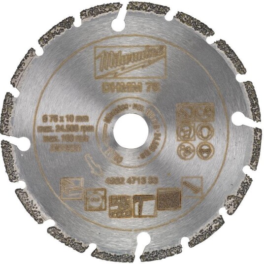 Milwaukee DHHM 76 Diamantskapskive Ø 76 mm Maskintilbehør & forbruk