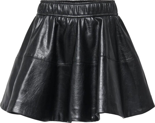 Kids Only Kogjacky Faux Leather Skater Skirt Pnt BLACK 140