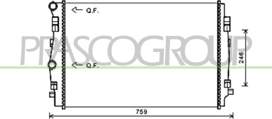 PRASCO AD324R004 Radiator motorkjøling