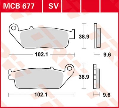 Bremseklosser TRW MCB677SV