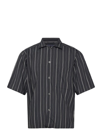 Lindbergh Viscose Resort Shirt S/S Navy XXL
