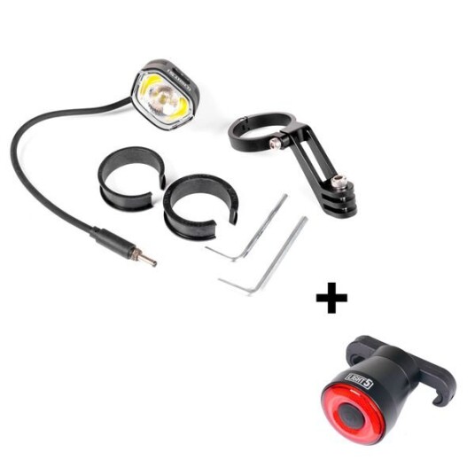 Elsykkellykt Light5 EB1000 1000 lm / Bafang Frontlykt male + Light5 Blib Baklykt Elsykkellykt Light5 EB1000 1000 lm / Bafang Frontlykt male + Light5 Blib Baklykt