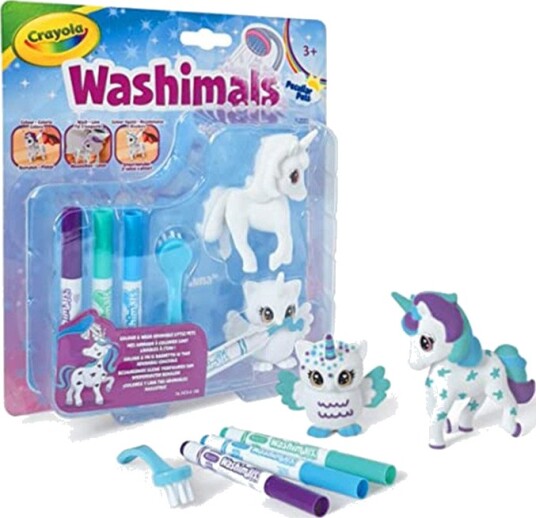 Crayola Washimals Tegnesett Med Ugle Og Enhjørning Vaskbare 3+ År