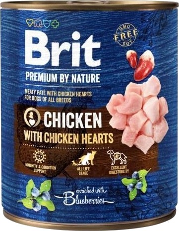 Brit Premium By Nature & Hjerter Våtfôr Kylling 800 G