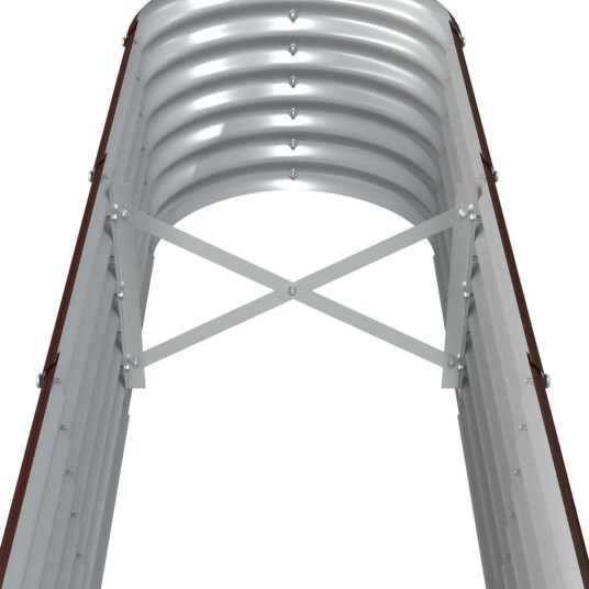 vidaXL Plantekasse pulverlakkert stål 332x40x36 cm brun