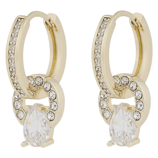 Snö Of Sweden Callie Pendant Ring Ear Gold Clear Onesize Snö Of Sweden Callie Pendant Ring Ear Gold Clear Onesize