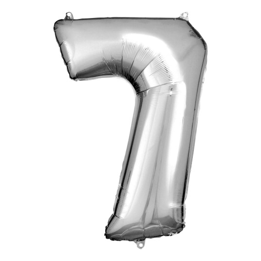 Amscan International Tallballong Sølv Metallic - Tallet 7