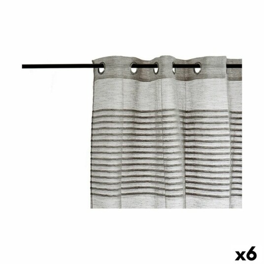 Gift Decor Gardin Striper Mørke Grå 6 Enheter (140 X 0,1 X 260 Cm)