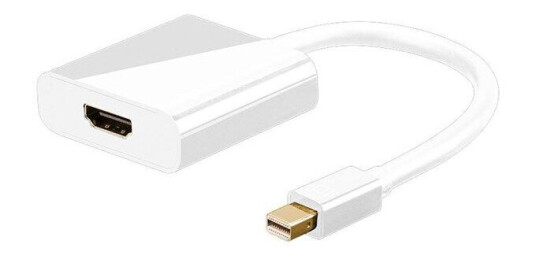 Goobay Mini DisplayPort til HDMI adapter 0,1 m - Hvit Goobay Mini DisplayPort til HDMI adapter 0,1 m - Hvit