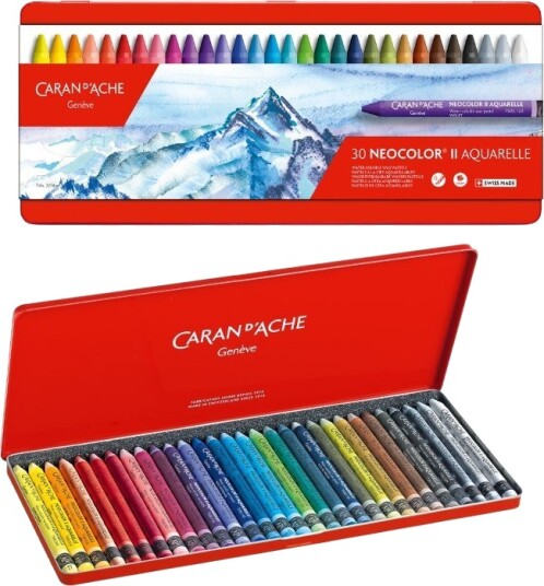 Caran d'Ache Neocolor II vannoppløselige voksoljepasteller 30 fargestifter Caran d'Ache Neocolor II vannoppløselige voksoljepasteller 30 fargestifter
