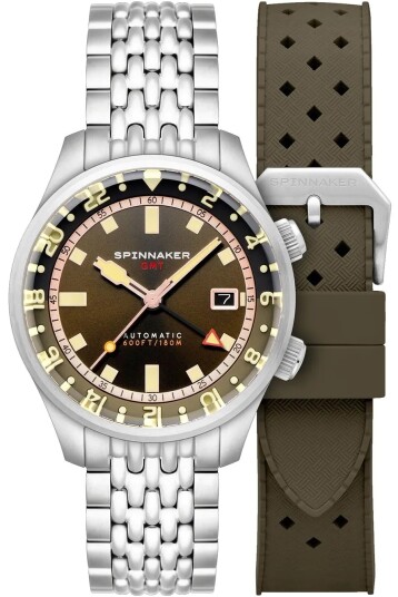 Spinnaker Herreklokke SP 5121 22 Bradner Brun/Stål Ø42 mm