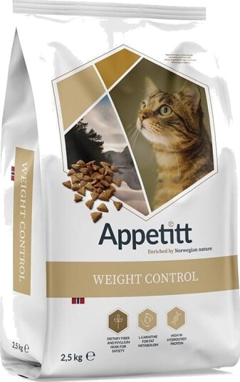 Appetitt Katt Weight Control Tørrfôr 2,5 kg - Kattemat for Voksne Katter