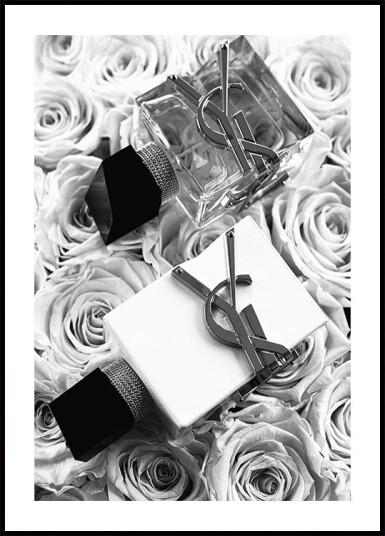 Yves Saint Laurent Perfume Black & White Plakat Plakat / 100x150cm