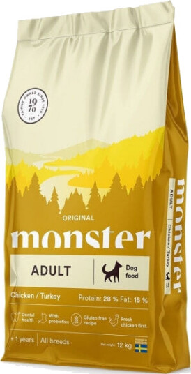 Monster Hundefôr All Breed Kylling & Kalkun 12 kg Glutenfri Monster Hundefôr All Breed Kylling & Kalkun 12 kg Glutenfri